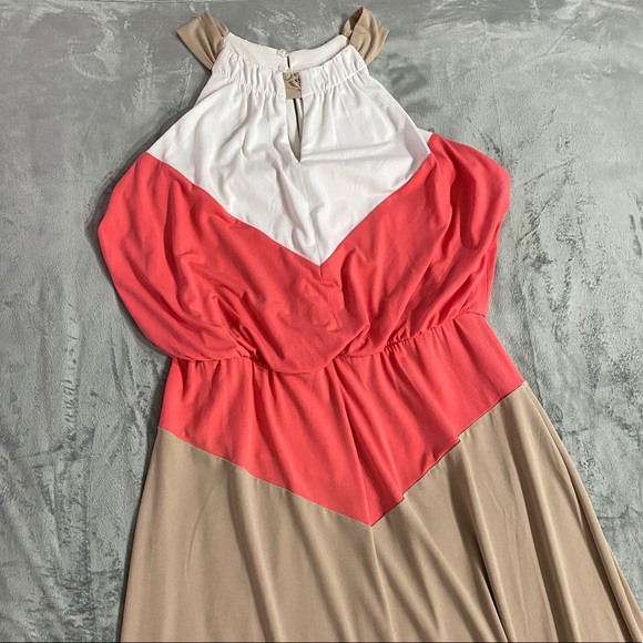 London Style Collection Chevron Maxi Dress - Picture 1 of 8